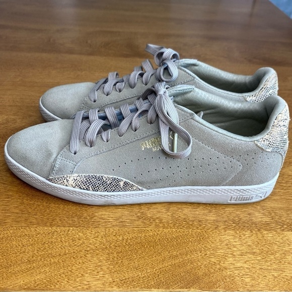 Puma Match Snake Leather Low Top Lace-up Casual Sneakers Women's size US 8 - Picture 2 of 10